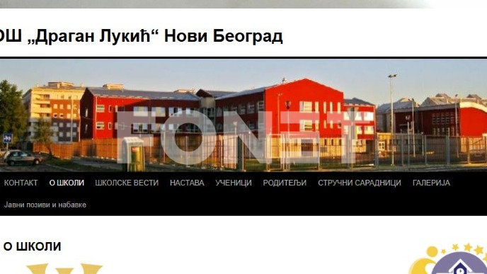 RTS: Pao deo plafona u školi